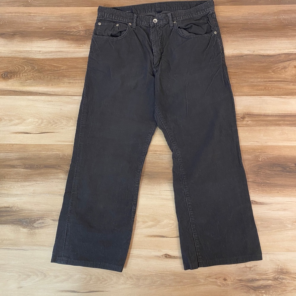 Banana Republic Boot‎ Cut Corduroy Pants Mens 35x27 Gray Cotton Casual